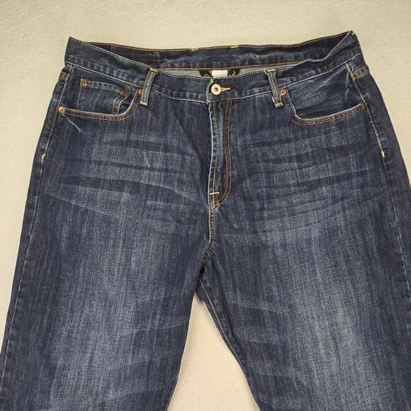 Lucky Brand Jeans Mens 38x26 H212 Blue Straight Medium Cotton HEMMED(Tagged 40) - Picture 2 of 14